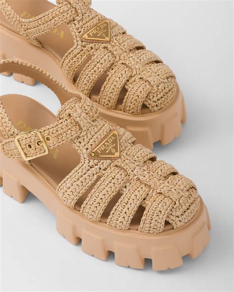 Monolith crochet cage sandals 